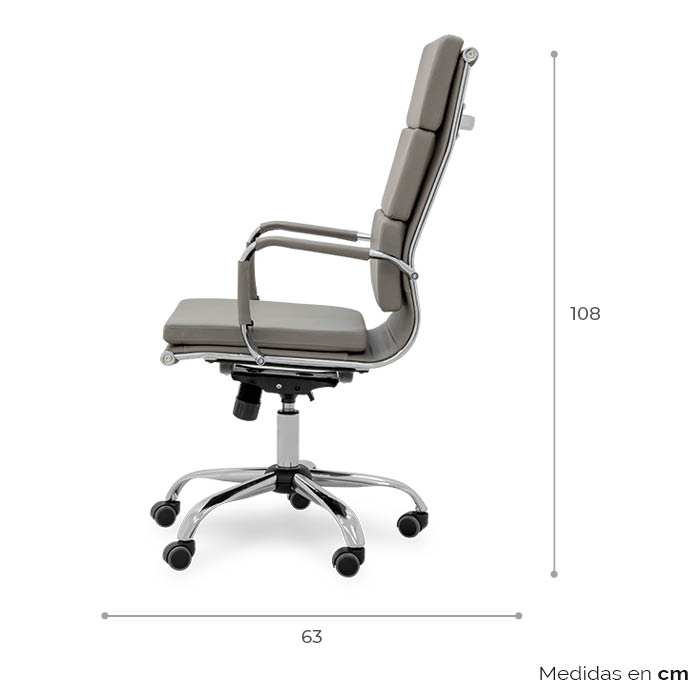 Silla De Oficina Pu Taupe Trif | Sillas Oficina | home-office